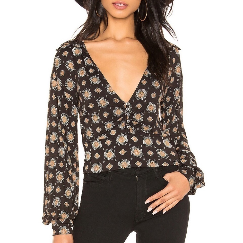 Free People Sydney Printed Top